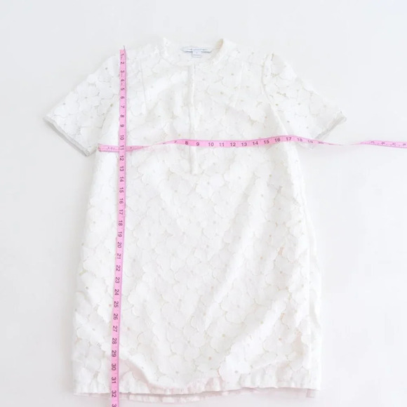 Diane Von Furstenberg DVF White Floral Lace Warner Shift Midi Dress 6 - Picture 4 of 15